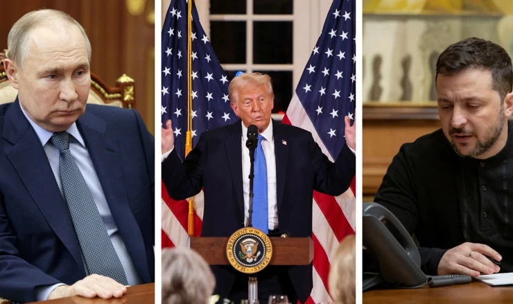 Vladimir Putin, Donald Trump, Volodimir Zelenski