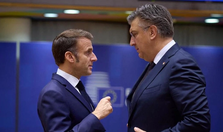 Emmanuel Macron i Andrej Plenković, arhivska fotografija