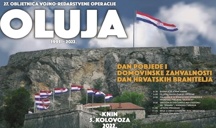 Najava proslave 27. obljetnice Oluje