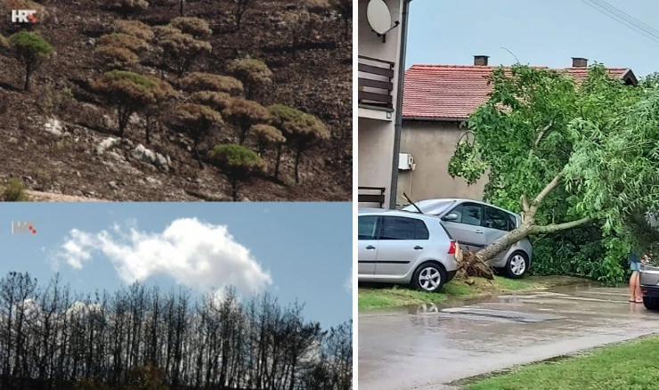 Zbraja se šteta zbog nevremena na istoku, požar u trogirskom zaleđu lokaliziran