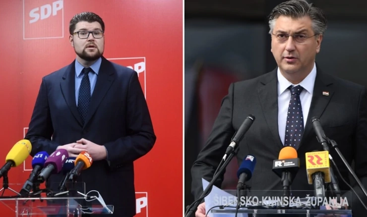 Peđa Grbin i Andrej Plenković 
