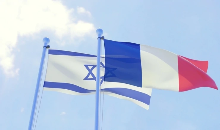 Zastave Izraela i Francuske