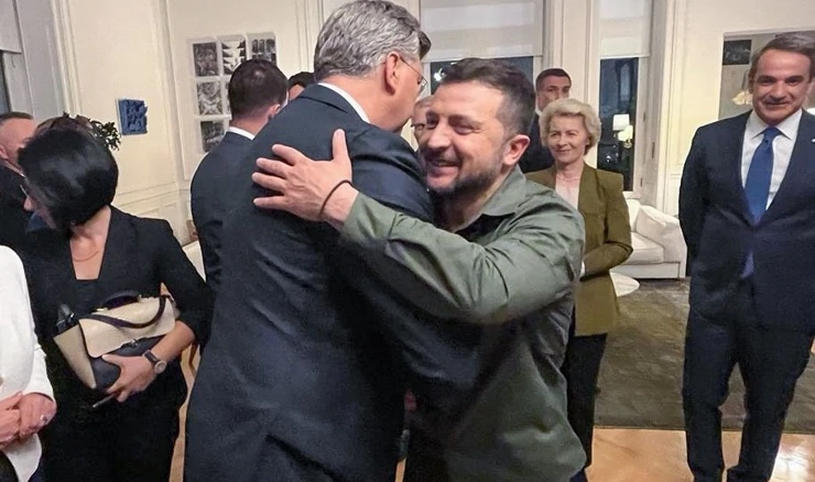 Premijer Andrej Plenković i ukrajinski predsjednik Volodimir Zelenski