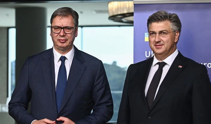 Aleksandar Vučić i Andrej Plenković