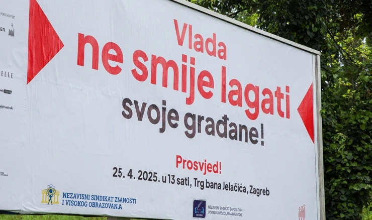 Prosvjed školskih sindikata 25. travnja