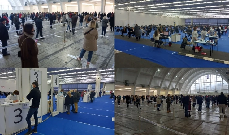 Cijepljenje na novom punktu na Velesajmu