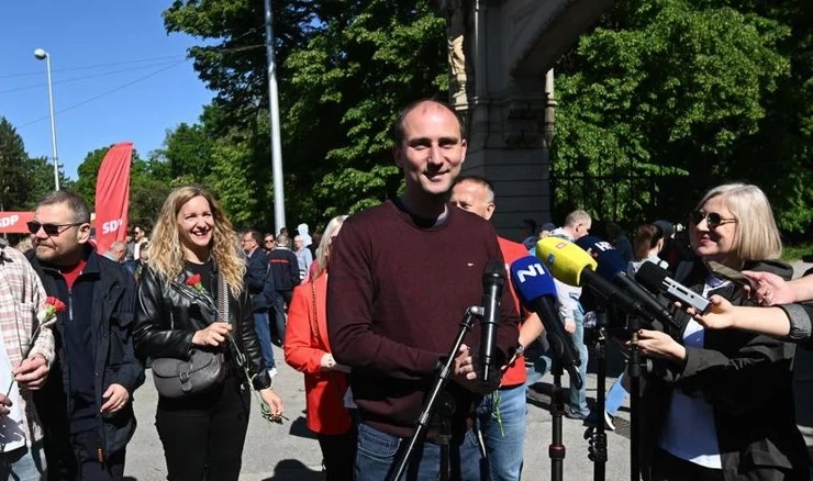 Predsjednik SDP-a Grada Zagreba Matej Mišić održao konferenciju za medije  