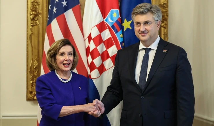 Nancy Pelosi und Andrej Plenković