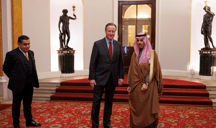 David Cameron i princ Faisal bin Farhan Al Saud