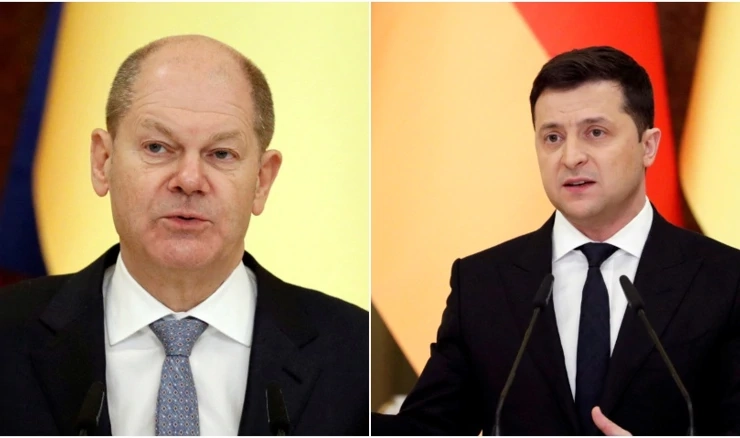 Olaf Scholz i Volodimir Zelenskij