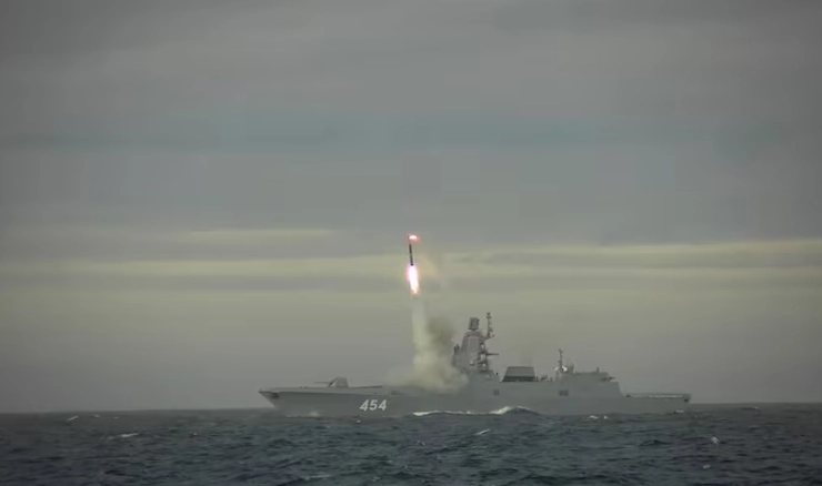 Lansiranje Cirkona s fregate klase Admiral Gorškov 2024. godine
