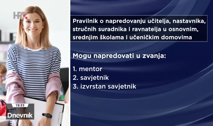 Novi pravilnik o napredovanju učitelja i nastavnika
