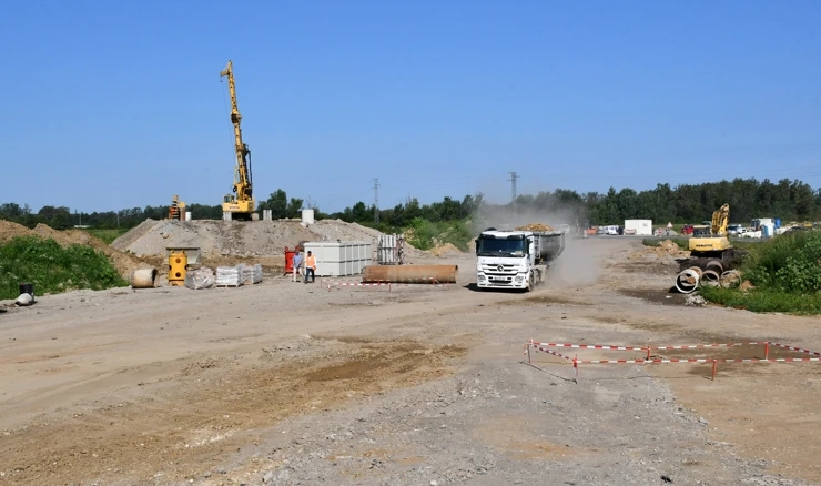 Obilazak radova na dovrsetku autoceste Zagreb - Sisak,