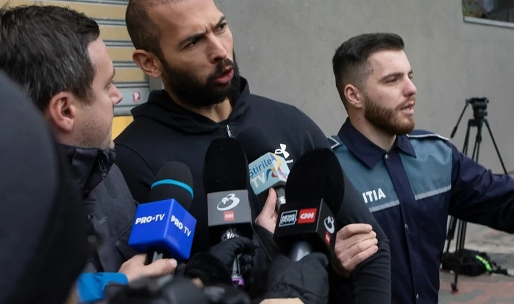 Andrew Tate prilikom privođenja krajem prošle godine