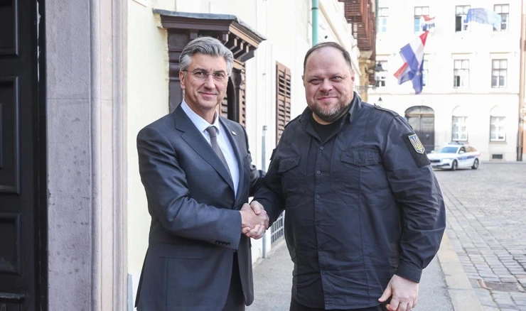 Premijer Plenković primio predsjednika Vrhovne Rade Ukrajine Ruslana Stefančuka