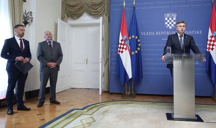 Andrej Plenković, Marin Piletić i Silvano Hrelja 