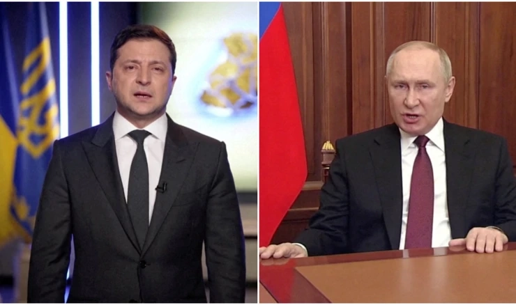 Volodomir Zelenski, Vladimir Putin