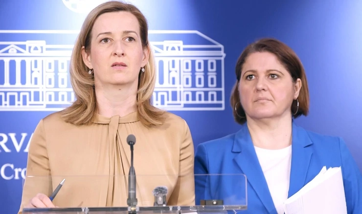 Konferenciji za medije „Upravljanje i financiranje nacionalnih sportskih saveza“ Mirela Ahmetovic i Marija Lugaric