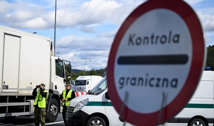 Provjera vozila na slovačko-poljskoj granici