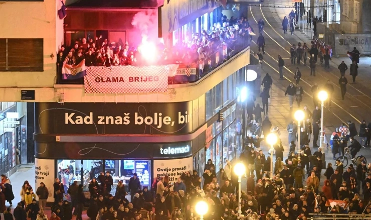  Zagreb: Doček brončanih rukometaša, pogled iz zraka  