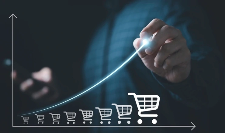 Ilustracija rasta prometa u maloprodaji