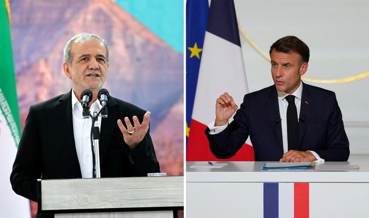 Masoud Pezeškian / Emmanuel Macron