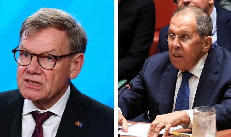 Johann Wadephul i Sergej Lavrov 