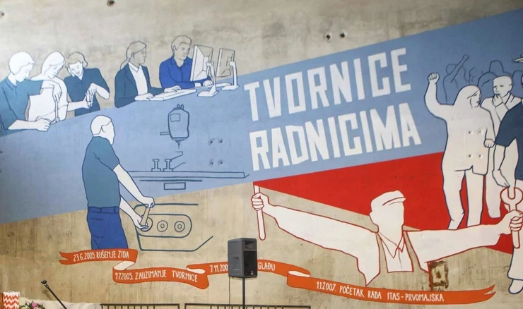 Mural u tvornici Itas-Prvomajska 