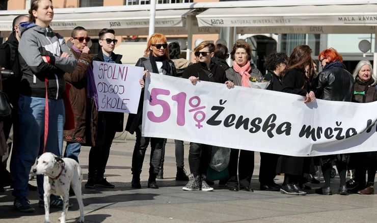 Prosvjed Ženske mreže Hrvatske