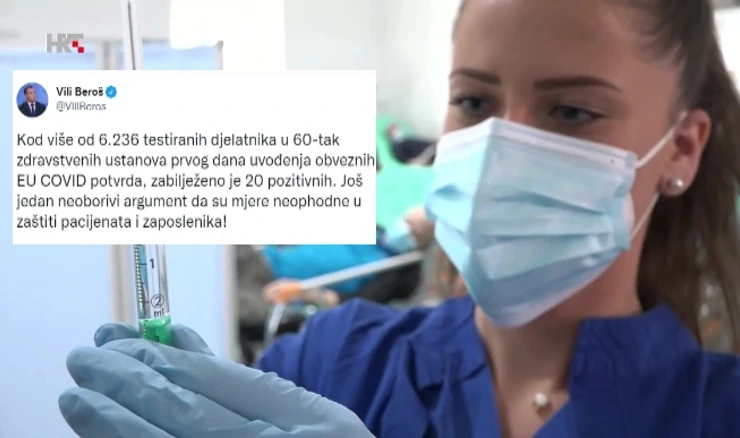 Beroš o COVID potvrdama u zdravstvu