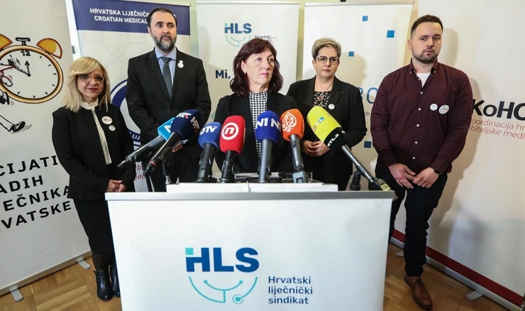 Predstavnici Hrvatskog liječničkog sindikata, arhivska fotografija