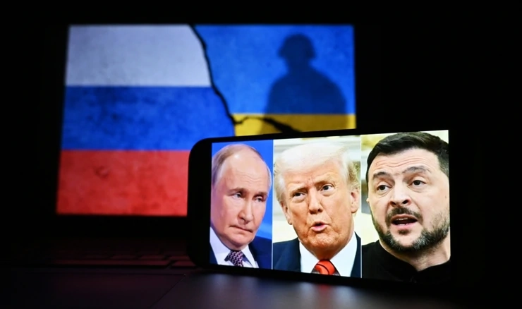 Vladimir Putin, Donald Trump, Volodimir Zelenski