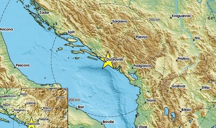 Slab potres magnitude 2,6 po Richteru na području Dubrovnika