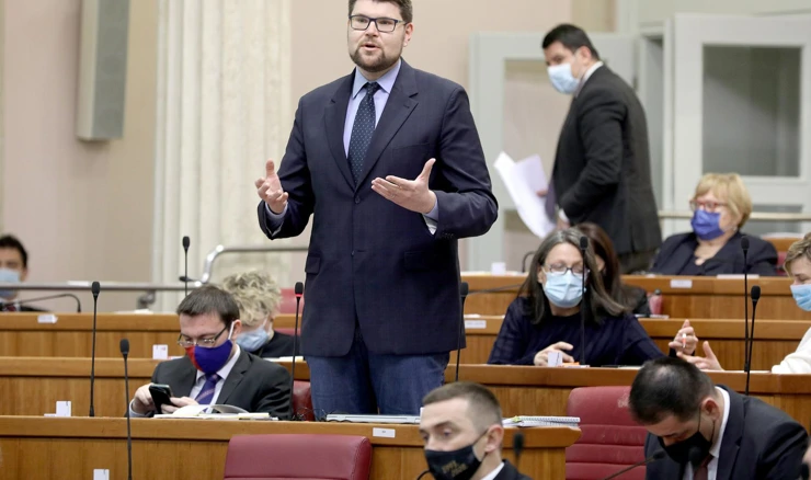 Peđa Grbin u Saboru