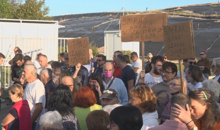 Prosvjed ispred CGO-a Marišćina