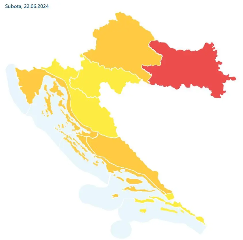 Crveno upozorenje za Osječku regiju
