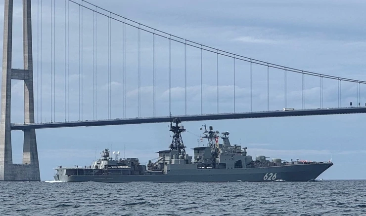 Ruski razarač klase Udaloy I "Viceadmiral Kulakov" kod Danske, 31. kolovoza