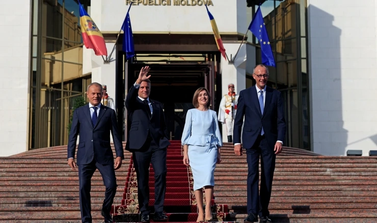 Macron, Merz i Tusk posjetili Sandu u znak podrške uoči izbora u Moldaviji