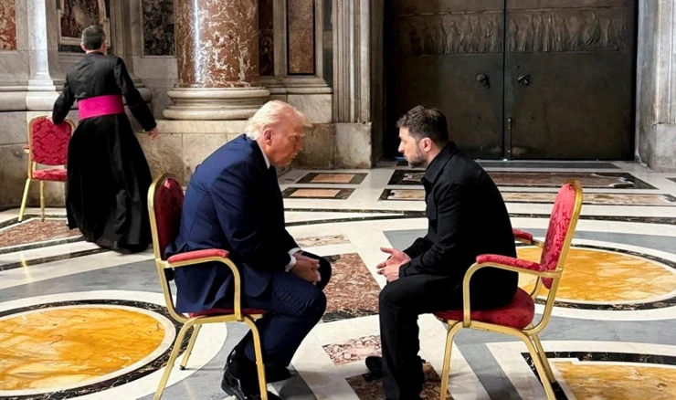 D. Trump i V. Zelenski (arhivska fotografija)