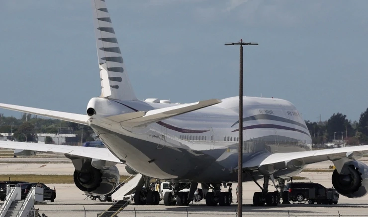 Katarski Boeing 747-8 na Floridi