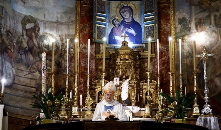 Nedjeljna misa u bazilici svete Franciske Rimske