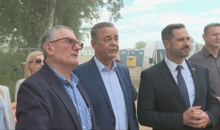 Tonči Glavina i Darko Koren obišli obnovu dvorca Inkey u Rasinji